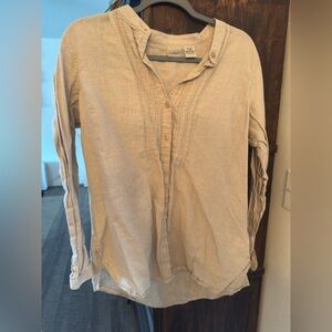 L.L. Bean Light Tan Linen Shirt